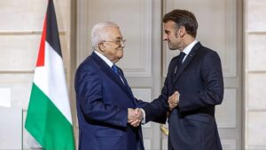 Macron and Abbas announce panel to draft new Palestine constitution after Paris talks