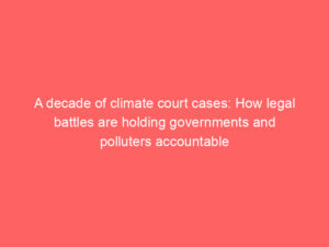 A decade of climate court cases: How legal battles are holding governments and polluters accountable